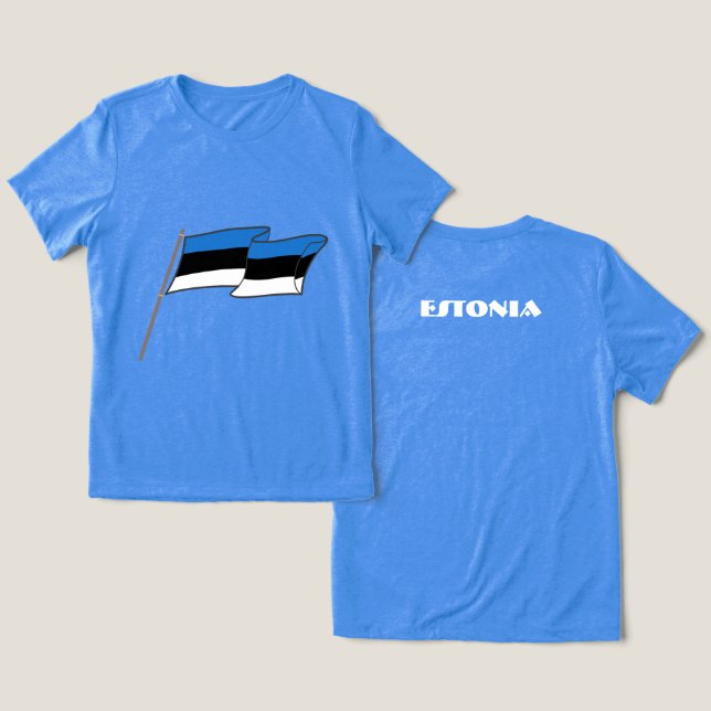 Camiseta Triblenda ESTONIA Especial Regalo Blue Tourist Classic (Diseño Anverso y Reverso)