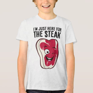 Camiseta Triblenda Estoy Aquí Para El Steak Barbecue Steak _1