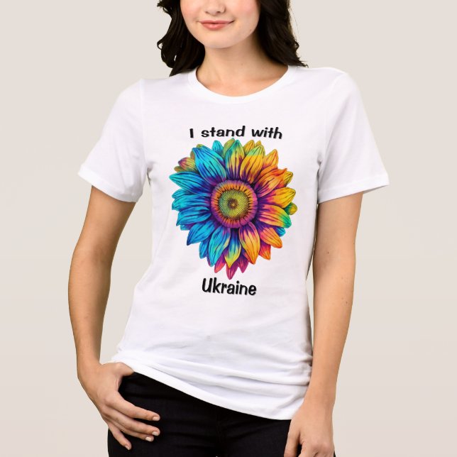 Camiseta Triblenda Estoy de pie con Ucrania (Anverso)