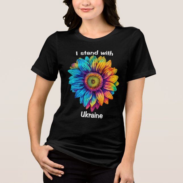 Camiseta Triblenda Estoy de pie con Ucrania (Anverso)