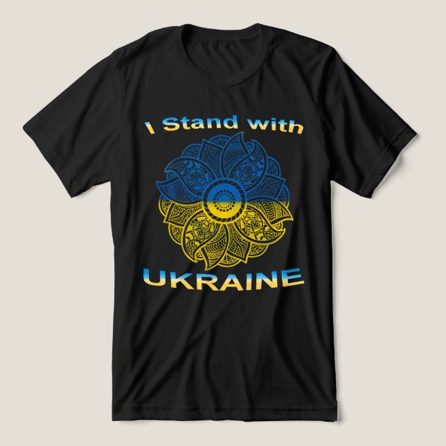 Camiseta Triblenda Estoy de pie con Ucrania (Diseño delantero )
