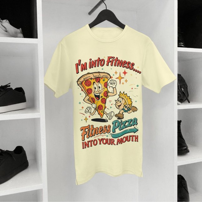 Camiseta Triblenda Estoy en la pizza de Fitness Fit en mi boca (Subido por el creador)