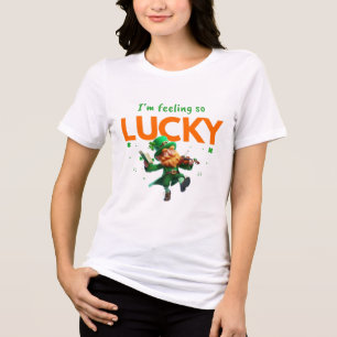 Camiseta Triblenda Estoy sintiendo tan afortunado Leprechaun Shamrock