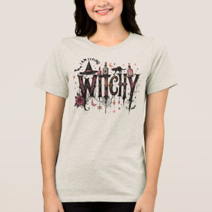 Camiseta Triblenda Estoy sintiendo tipografía de vibra de bruja de Ha