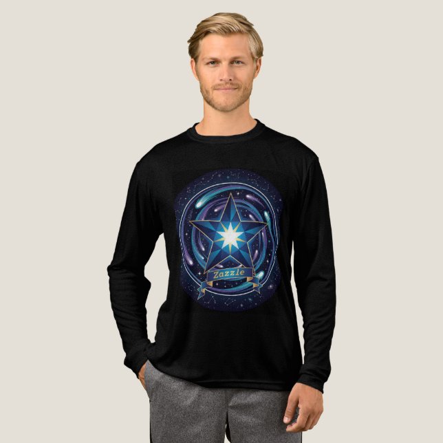 Camiseta Triblenda Estrella Celestial Sueño - Galaxia Cósmica Larga M (Anverso Completo)