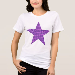 Camiseta Triblenda Estrella con motivos de diamantes - violeta y orqu