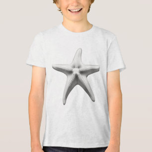 Camiseta Triblenda Estrella de mar en blanco y negro