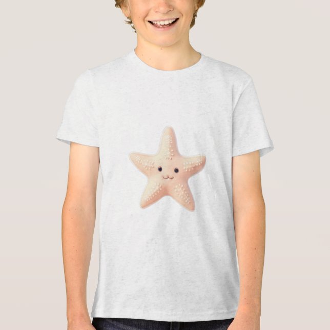 Camiseta Triblenda Estrella de Mar Rosa Adorable (Anverso)
