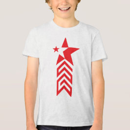 Camiseta Triblenda Estrella Roja con Flechas de Chevron