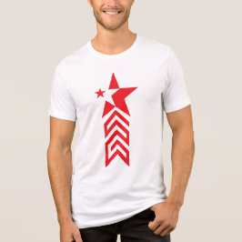 Camiseta Triblenda Estrella Roja con Flechas de Chevron