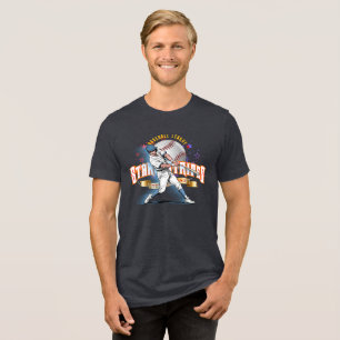 Camiseta Triblenda Estrellas y Franjas de Béisbol (modo D.)   Hombres