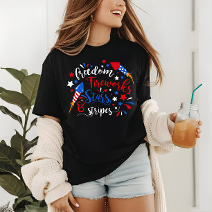 CAMISETA TRIBLENDA ESTRELLAS Y HUELGAS DE FUEGOS ARTIFICIALES DE LIBE