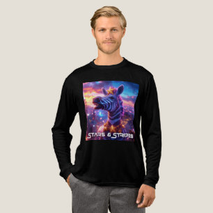 Camiseta Triblenda Estrellas y rayas con Zebra Zanzíbar -