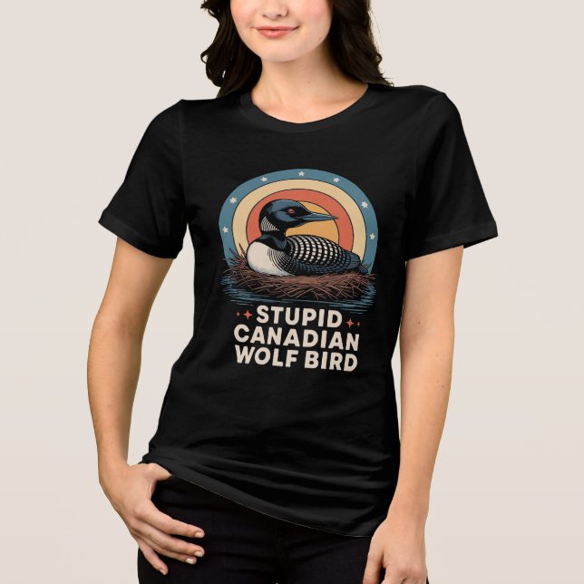 Camiseta Triblenda estúpida canadiense mujer (Anverso)