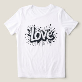 Camiseta Triblenda Etiqueta de amor monocroma