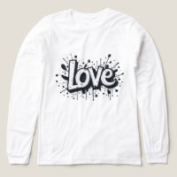 Etiqueta de amor monocroma