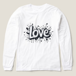 Camiseta Triblenda Etiqueta de amor monocroma