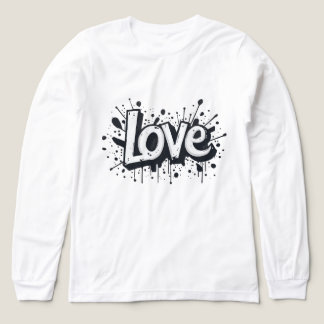 Camiseta Triblenda Etiqueta de amor monocroma