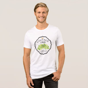 Camiseta Triblenda Etiqueta de vino del año de nacimiento vintage