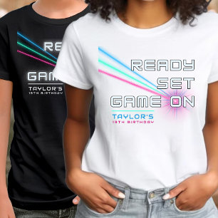 Camiseta Triblenda Etiqueta láser Juego de Neon en la fiesta de cumpl