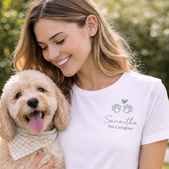 Camiseta Triblenda Eucalyptus Script Employee Name Business Logo  (Subido por el creador)