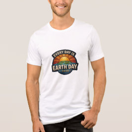 Camiseta Triblenda Every Day is Earth Day 2026 | Eco Badge Design