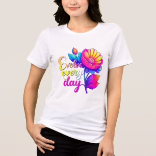 Camiseta Triblenda "Evolucionar todos los días Bella+Canvas Tri-Blend