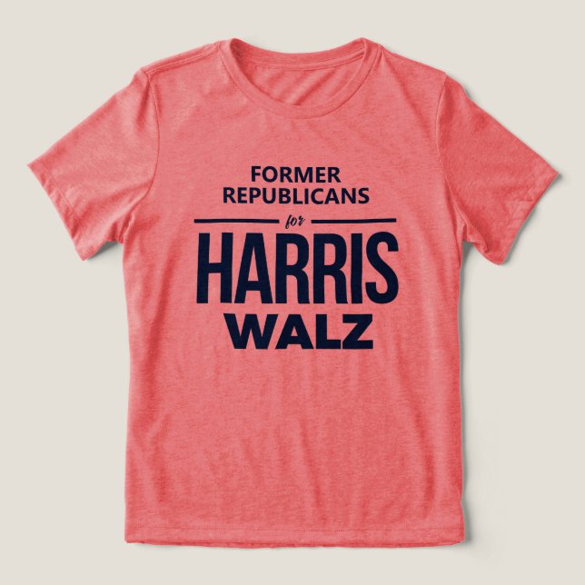 Camiseta Triblenda Ex republicanos por Harris Walz (Diseño delantero )