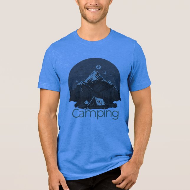 Camiseta Triblenda explora más, camping divertido, la aventura espera (Anverso)