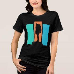 Camiseta Triblenda Exploración de Aventura de Senderismo Silueta