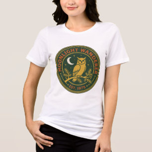 Camiseta Triblenda Explorador del Claro Vintage Owl Insignia de Rama