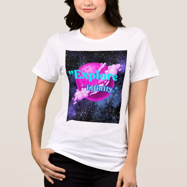 Camiseta Triblenda Explorar infinito (Anverso)