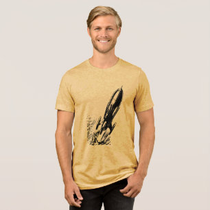 Camiseta Triblenda Explosión en Adventure con un cohete retro
