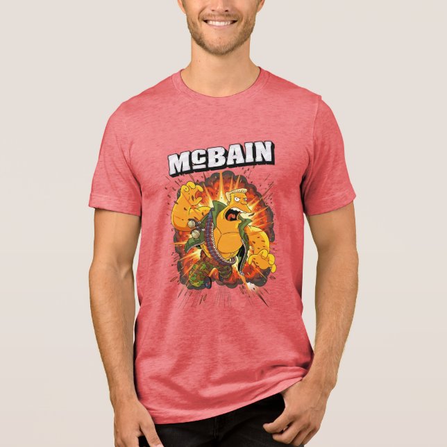 Camiseta Triblenda Explosive Action Hero McBain (Anverso)