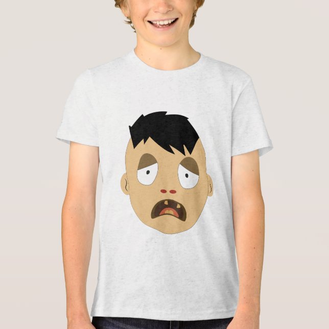 Camiseta Triblenda Expresiones de cara zombis (Anverso)