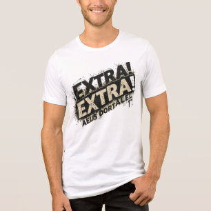 Camiseta Triblenda "EXTRA! EXTRA! Newspaper Headline T-Shirt – Bold V