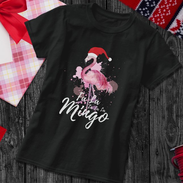Camiseta Triblenda Fa la la la Mingo Flamingo Navidades divertidos (Subido por el creador)