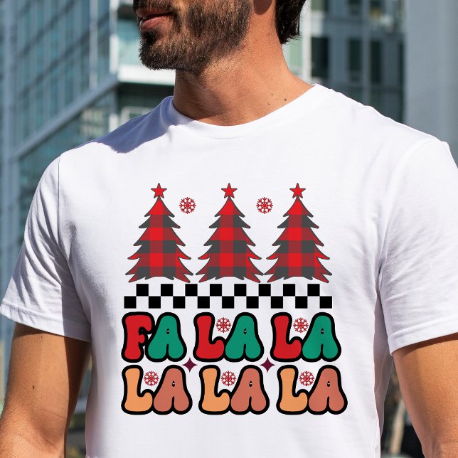 Camiseta Triblenda Fa la la Retro Groovy Navidades festivos (Fa la la la Retro Groovy Christmas Holidays T-Shirt)