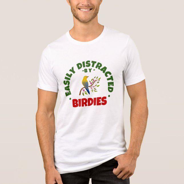 CAMISETA TRIBLENDA FÁCILMENTE DISTRAÍDO POR BIRDIES GOLF HUMOR (Anverso)