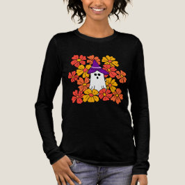 Camiseta Triblenda Fall Floral Halloween Ghost