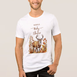 Camiseta Triblenda Fall Woodland Deer Baby Shower Balloon