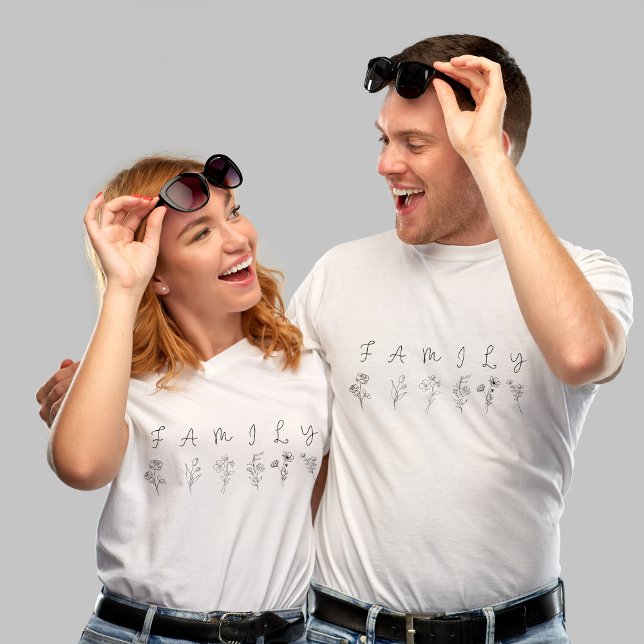 Camiseta Triblenda FAMILIA Botánica Elegante Floral Minimalista (Subido por el creador)