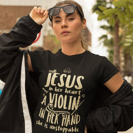 Camiseta Triblenda Familia de coincidencias de apoyo violinista crist