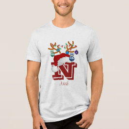 Camiseta Triblenda Familia de Navidades que coincidan con el nombre i