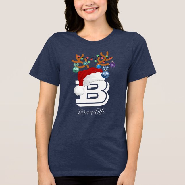 Camiseta Triblenda Familia de Navidades que coincidan con el nombre i (Anverso)