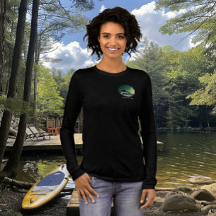 Camiseta Triblenda Familia de somormujos en el lago Butterfield