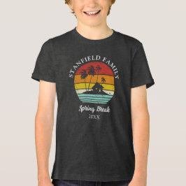 Camiseta Triblenda Familia Spring Break Beach Palm Trees Coincidiendo