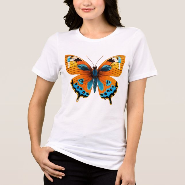 Camiseta Triblenda Fantasía de mariposa colorida (Anverso)