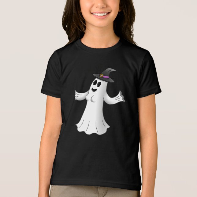 Camiseta Triblenda Fantasma de bruja de Halloween (Anverso)