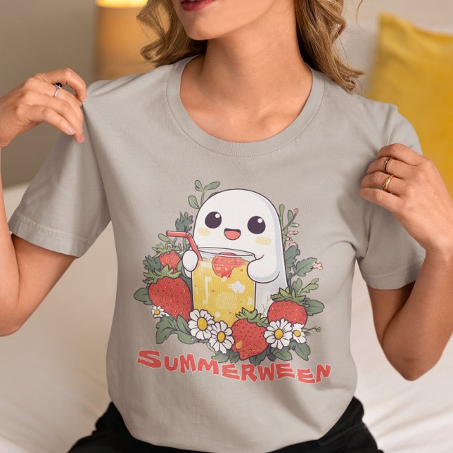 Camiseta Triblenda Fantasma de Summerween con Fresas  (Subido por el creador)